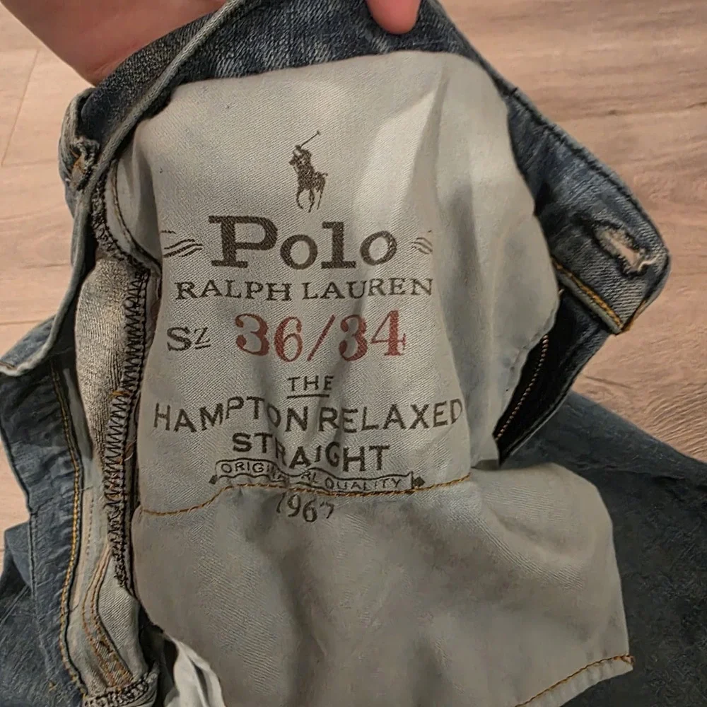 Polo Ralph Lauren Jeans Mens 36x34 Blue Hampton Relaxed Straight Denim Normcore